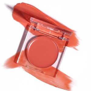 Polvo de Rubor Vegano Personalizado con Logotipo de Marca Propia, en Envase Transparente Rosa, Negro y Blanco, Rubor de Maquillaje de Marca Privada - Product Image 4