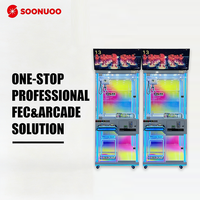 SOONUOO Distributeur de poupées personnalisable en acrylique, à monnayeur, avec éclairage LED et système sonore, prise EU/US/UK/AU