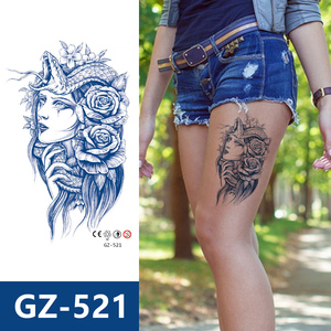 Tatuaje Semipermanente Serie GZ, Diseño Floral, Tatuaje Temporal de Larga Duración, Adhesivo de Tatuaje Sexy para <span class=keywords><strong>Pecho</strong></span> y Brazo - Product Image 2