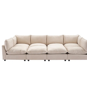 PZCN HOME Ensemble de canapés modulaires 8 pièces au design moderne et à combinaison gratuite Mobilier <span class=keywords><strong>Canapé</strong></span> en forme de U <span class=keywords><strong>Canapé</strong></span> de salon avec <span class=keywords><strong>pouf</strong></span> - Product Image 3