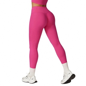 Mallas de Yoga de cintura alta con logotipo personalizado para <span class=keywords><strong>mujer</strong></span>, ropa deportiva para gimnasio, ropa deportiva para todos los días, <span class=keywords><strong>pantalones</strong></span> elásticos para entrenamiento - Product Image 6