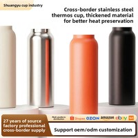 Botol Minum Olahraga dengan Penyangga Ponsel Magnetik 24oz 32oz, Bestseller Lintas Negara, Cangkir Terisolasi Baja Tahan Karat 304/201