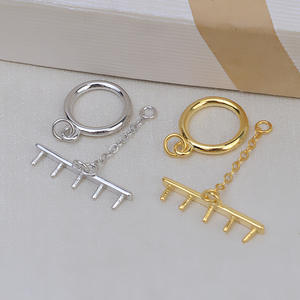 Ensemble collier et bracelet en argent S925 avec 5 perles, bouton OT 3-3,5, bijoux personnalisés polyvalents à faire soi-même, 1923 - Product Image 1