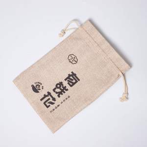 Fornitura esclusiva della fabbrica di cotone lino grezzo borsa con coulisse fagioli miglio regalo sacchetto di cotone lino panno di cotone - Product Image 4