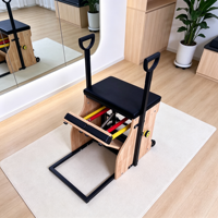 Chaise Wunda en bois de chêne durable pour Pilates, Yoga, Fitness, Musculation et Exercice