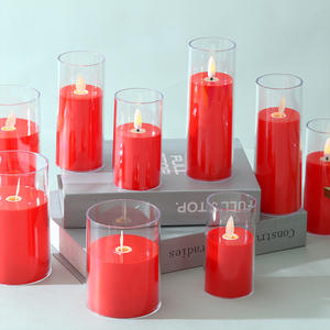 <span class=keywords><strong>Velas</strong></span> de Pilar rojo alimentadas por batería LED <span class=keywords><strong>para</strong></span> el hogar Z38, centros de mesa <span class=keywords><strong>para</strong></span> fiesta de boda con modelo remoto, vela de tarro sin llama - Product Image 4
