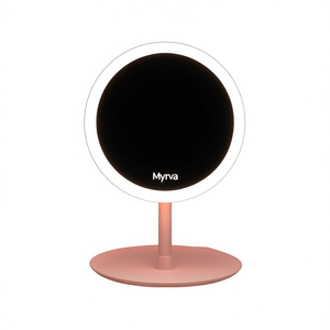 Miroir LED rond Myrva avec lumière, miroir de maquillage de bureau pour outils de beauté - Product Image 1