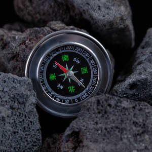 Boussole chinoise en acier inoxydable de 60 mm avec aiguille nord, type montre-bracelet, équipement de randonnée, matériel pédagogique, publicité - Product Image 2