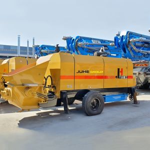 Pompe à béton longue portée JIUHE HBT40 à moteur électrique sur remorque pour l'industrie de la construction en Chine - Product Image 2