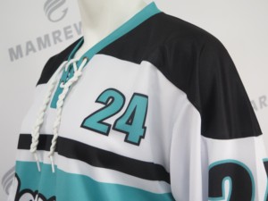 Maillot de hockey imprimé en 3D, maillot de hockey personnalisé en sublimation pour équipe de cheerleading, vente en gros - Product Image 4
