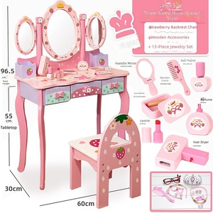 Juguete de Madera Duradero y Popular, Simulación de Tocador, Muebles de Juguete <span class=keywords><strong>para</strong></span> Niñas, Regalo de Cumpleaños o Festividades - Product Image 2