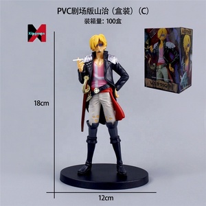 ฟิกเกอร์ตัวการ์ตูนแดงหนึ่งชิ้นจากภาพยนตร์การ์ตูน Luffy Sanji Zoro รูปแบบการตกแต่งของเล่นสะสมรูปปั้นศิลปะภาพยนตร์ - Product Image 4