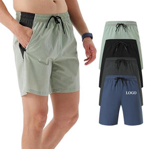 90% <b>Polyester</b> 10% Spandex Double Layers Running Gym Fitness <b>Shorts</b> Custom Logo Multiple Colors Training <b>Shorts</b> for Men - Product Image 1