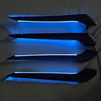 Pour RAV4 Wildlander 2019-2024, éclairage ambiant intérieur LED pour 4 panneaux de porte de voiture, installation non destructive, kit de lumière bleue automatique