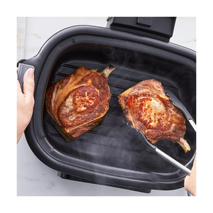 Stainless Steel 13-in-1 Air Fryer <strong>Slow</strong> Cooker &amp; Grill, for Steam Saute, Broil, <strong>Bake</strong>, Cook Rice, LED Display Screen, Ceramic Pot - Product Image 3