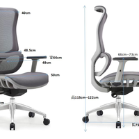 Chaise de bureau à dossier haut en maille, Design ergonomique, meilleur prix