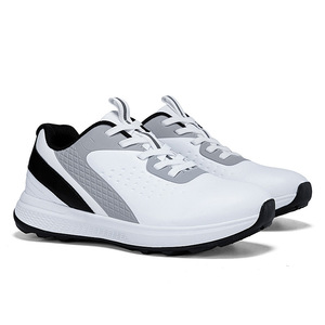 Men Golf Shoes Black Rubber Outsole Flat Heel Sports Casual Wearable For Outdoor Activities Standard Thickness - Product Image 5