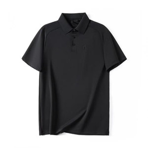 เสื้อโปโลสีพื้นสำหรับผู้ชาย สีฟ้าหมอก โพลีเอสเตอร์ แขนสั้น ใส่ได้ทุกวัน - Product Image 4
