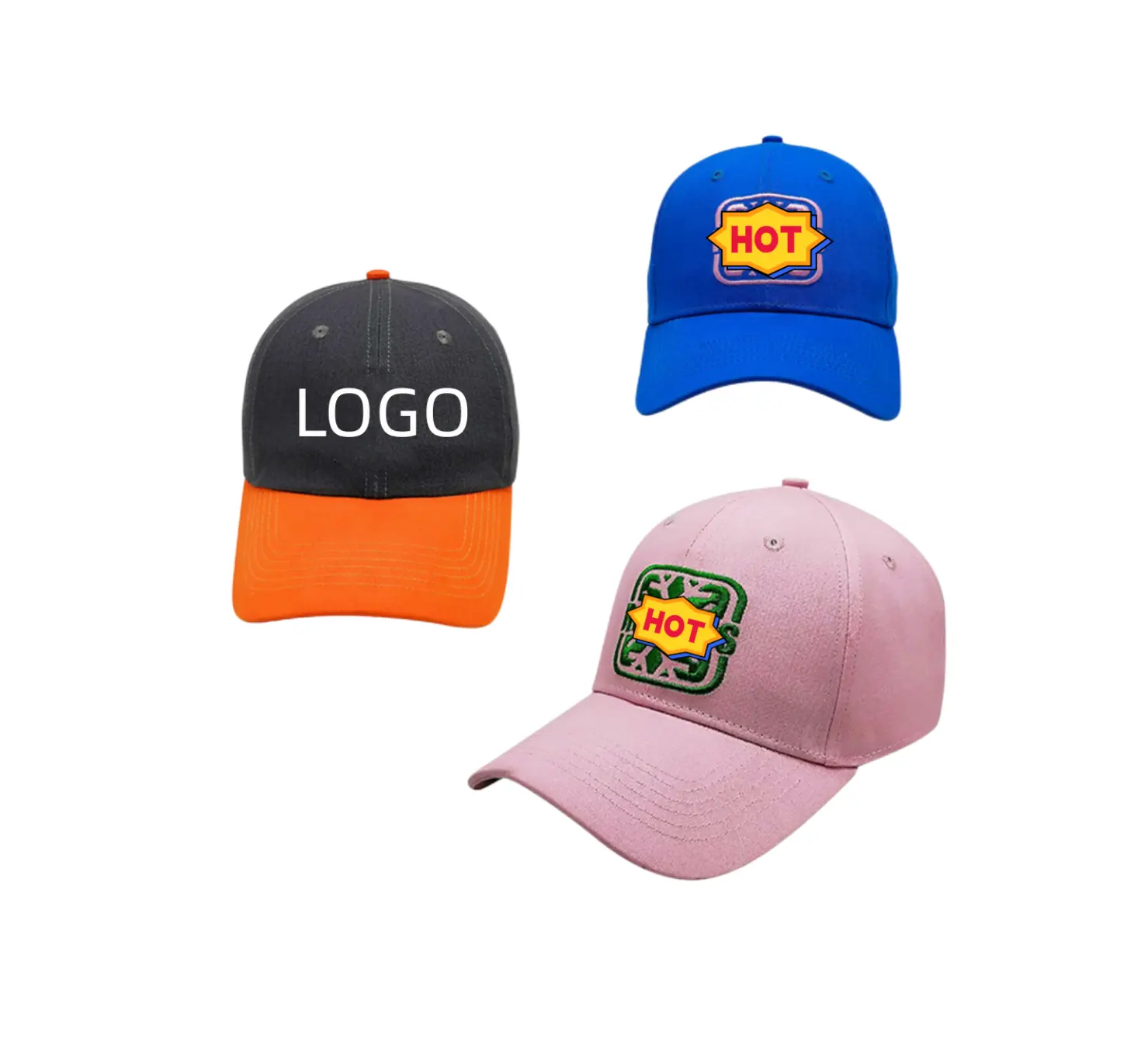 Custom Embroidered Logo Sport Cap Fashion Stylish Wholesale Fitted Baseball Caps For Men