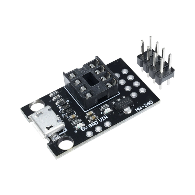 T42 Pluggable Module Development Programmer Board With Micro USB for ATtiny13A/ATtiny25/ATtiny45/ATtiny85