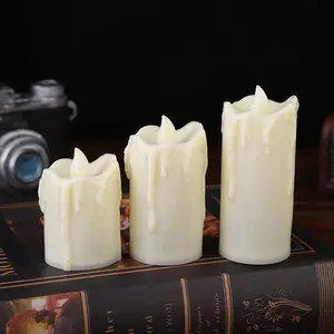 3 Sets LED Dancing Wick Candle Moving Wick Candle Birthday Candle Environmental Protection Smokeless Led Bougie