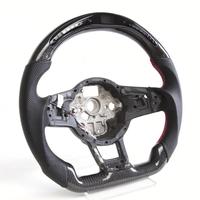 Volante VW LED de Fibra de Carbono Premium Deportivo con Base Plana, Agarre Mejorado, Personalizado, Reemplazo para la Mayoría de los Modelos, Alto Rendimiento