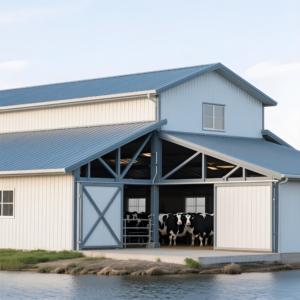 Nơi trú ẩn gia súc prefab 9x36m - 3.5m chiều cao, nhịp 6m, 30 con bò, lắp đặt nhanh chóng - Product Image 3