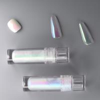 Bubuk Cermin Ajaib Cair Aurora 2026, Bubuk Krom Cair Cepat Kering untuk Seni Kuku Salon DIY