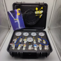 5 Gauges Hydraulic Pressure Measuring Instruments Digital Hydraulic Pressure Measurement Kit with 5 Gauge