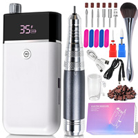 Ponceuse à ongles électrique portable haute puissance, moteur sans balais, professionnelle, faible bruit, haute vitesse 35000 tr/min, USB