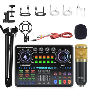 DJ20 <span class=keywords><strong>Set</strong></span> completo telefono cellulare <span class=keywords><strong>Live</strong></span> Streaming Karaoke scheda Audio 48V microfono capacitivo Mixer Audio scheda Audio <span class=keywords><strong>Live</strong></span> - Product Image 5