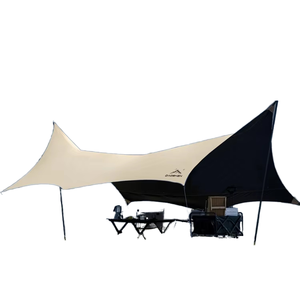 Tenda impermeabile in gomma nera attrezzatura da Picnic e da <span class=keywords><strong>campeggio</strong></span> all'aperto <span class=keywords><strong>con</strong></span> tenda a forma di pioggia a prova di sole tenda a farfalla pieghevole - Product Image 1