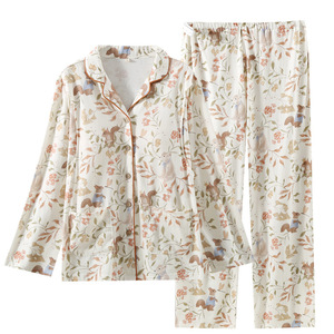 Vêtements de maternité Allaitement d'été Pyjamas en coton à manches longues Vêtements de nuit Allaitement Allaitement Vêtements de nuit <span class=keywords><strong>Grossesse</strong></span> - Product Image 2