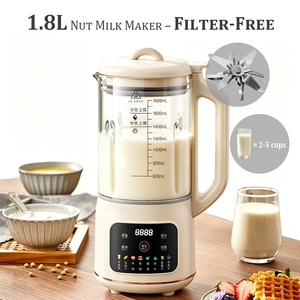 Máquina de Leche de Soya Multifuncional Totalmente Automática, 1800 ml, 800 W, Eficiencia Energética Clase A, Filtro Inteligente, Máquina para Hacer Leche de Soya y Frutos Secos sin Filtro - Product Image 1