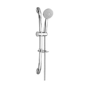 Système de douche sur pied Sirius 5 jets avec robinets thermostatiques et jet doux, finition polie brossée - Product Image 1