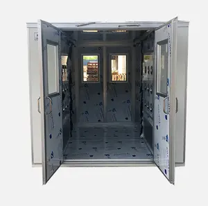 Ginee Medical cleanroom electronic interlock air lock pharma industry stainless steel double sided doors air shower