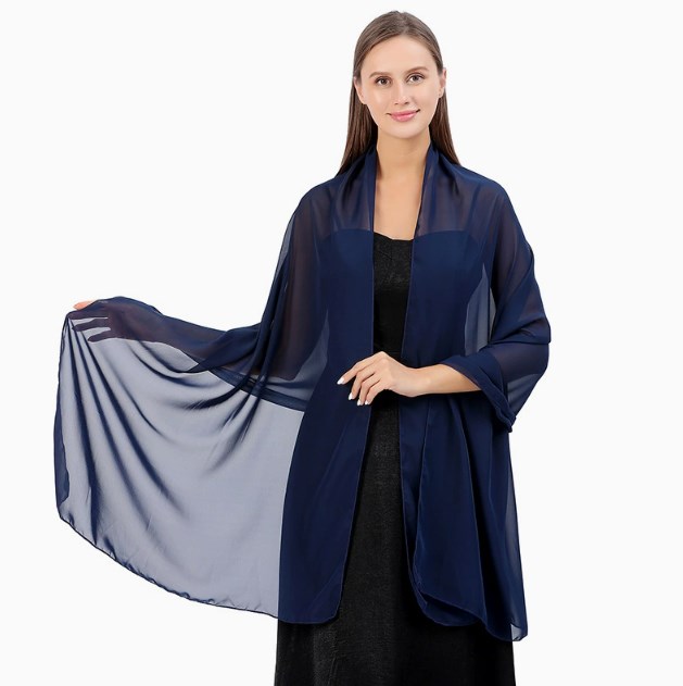 High Quality Solid Chiffon Dinner Shawl Bride Bridesmaid Wedding Dress  Cheongsam Party Shawl Scarf Dual-Purpose Woman| Alibaba.com