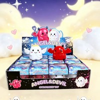 Jouet Squishy Ange et Petit Diable, Nouveauté Créative, Jouet à Presser Anti-Stress, Jouet Fidget, Boîte Mystère, Cadeau pour Adultes et Enfants