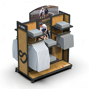 Attraente Appendiabiti a 2 Vie con Ruote per Negozi al Dettaglio - Product Image 1