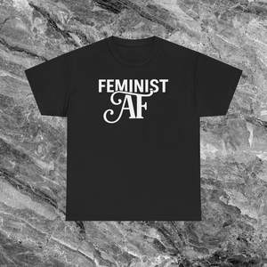 T-shirt Femminista AF Nera Unisex Taglia L Maglietta divertente con scritta - Product Image 2