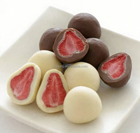 Bonbons Gommeux aux Fruits et Noix, Substitut de Lait au Beurre de Cacao Matcha, aux Fraises Entières Lyophilisées, 15g, Boîte – Nouveauté Très Demandée