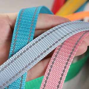 2CM2.5CM Woven Herringbone Animal Print Imitation <strong>Nylon</strong> High Tenacity Two Reflective Webbing <strong>Ribbon</strong> Accessories Garment Pet - Product Image 1