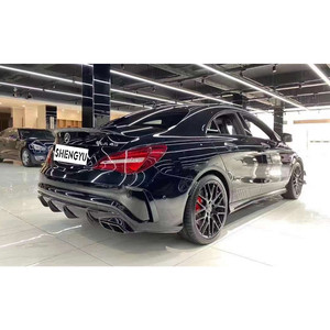 Convient pour Benz CLA W117 2014-2019 mise à niveau vers le modèle CLA45 <span class=keywords><strong>AMG</strong></span> avec pare-chocs avant et arrière et calandre et jupe latérale - Product Image 6