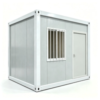 Casa Contenedor Prefabricada de Fácil Montaje, Ecológica, 3x3x2.8m, Aislada, Portátil, Tipo Cabaña, Moderna, para Oficina, Centro Comercial, Entrada