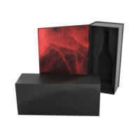 Boîte cadeau pour vin rouge, personnalisable avec logo, pliable, en papier enduit, écologique, réutilisable, pour une seule bouteille, emballage élégant pour vin
