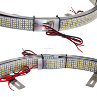 Bandes lumineuses ultra-denses super brillantes à 5 rangées, blanc pur, éclairages de roue à 10 rangées, anneaux métalliques de 17 pouces pour camions tout-terrain