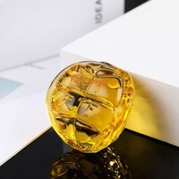 Accessoires DIY pour la maison et la voiture : Ornements en citrine à thème pierre, gravés à la main, en forme de coquille de tortue en verre coloré, riches cadeaux