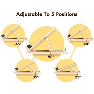 Bordo elasticizzato inclinato in legno regolabile 2-in-1 per allenamento di potenza Fitness inclinato ginocchia con tacco alla caviglia polpaccio stelella pedane - Product Image 4