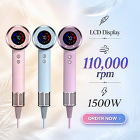Sèche-cheveux d'hôtel Torlin OEM ODM à moteur BLDC, séchage rapide, super haute vitesse 110 000 tr/min, 100 V 240 V, réglage de la température, écran LCD numérique