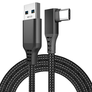 Aluminium <span class=keywords><strong>Type</strong></span>-<span class=keywords><strong>C</strong></span> Rechthoekige Nylon Vlecht 3a Snel Opladen Elleboog Datakabel Voor Spelconsole <span class=keywords><strong>USB</strong></span>-<span class=keywords><strong>C</strong></span> Hoge Snelheid 3M 5M - Product Image 1